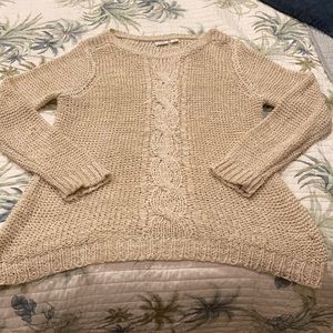 2/$30 Cream woven knit sweater